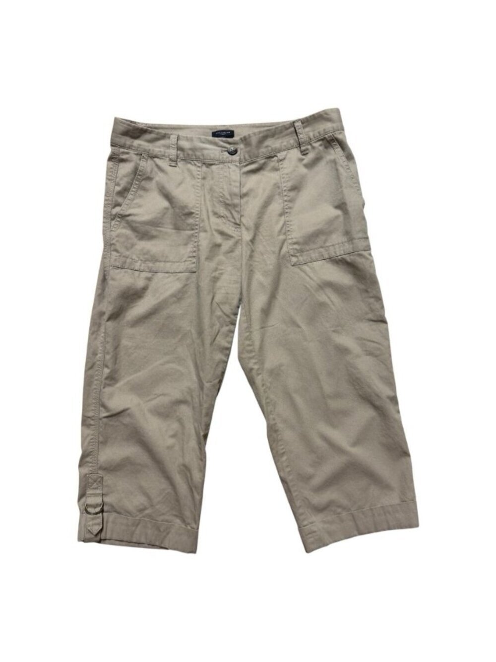 Ann Taylor Signature Capri Pants Womens 6 Khaki Cotton Crop Utility Casual